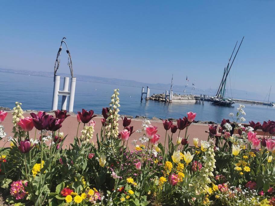 Appartement Vue Sur Le Golf Et Le Lac Leman Publier Exterior photo