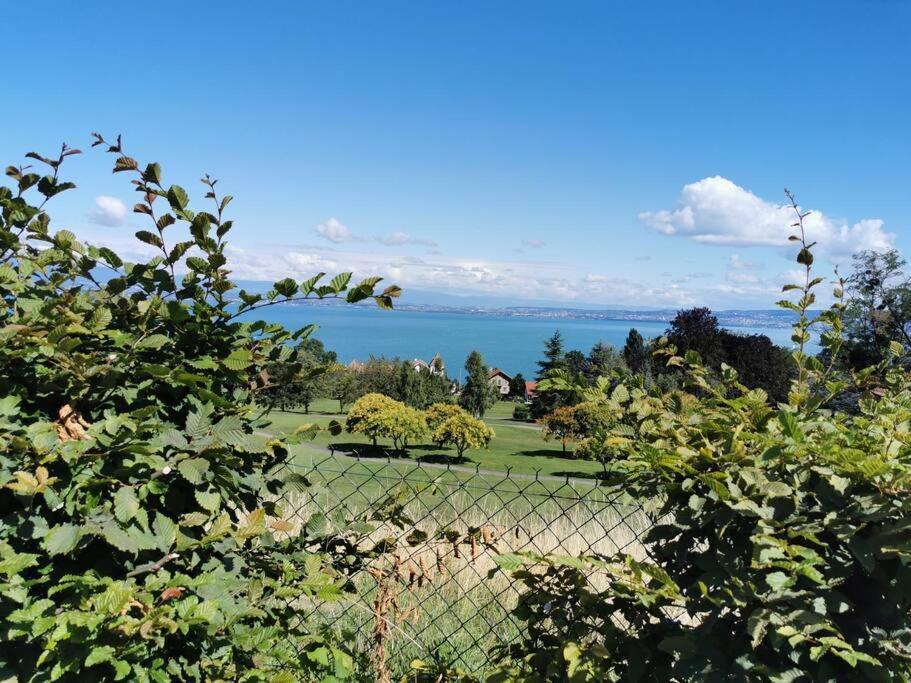 Appartement Vue Sur Le Golf Et Le Lac Leman Publier Exterior photo